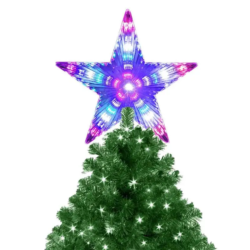 New Christmas Star Tree Topper Lights 9 Pollici Con Telecomando Versatile Treetop Christmas Decoration Light