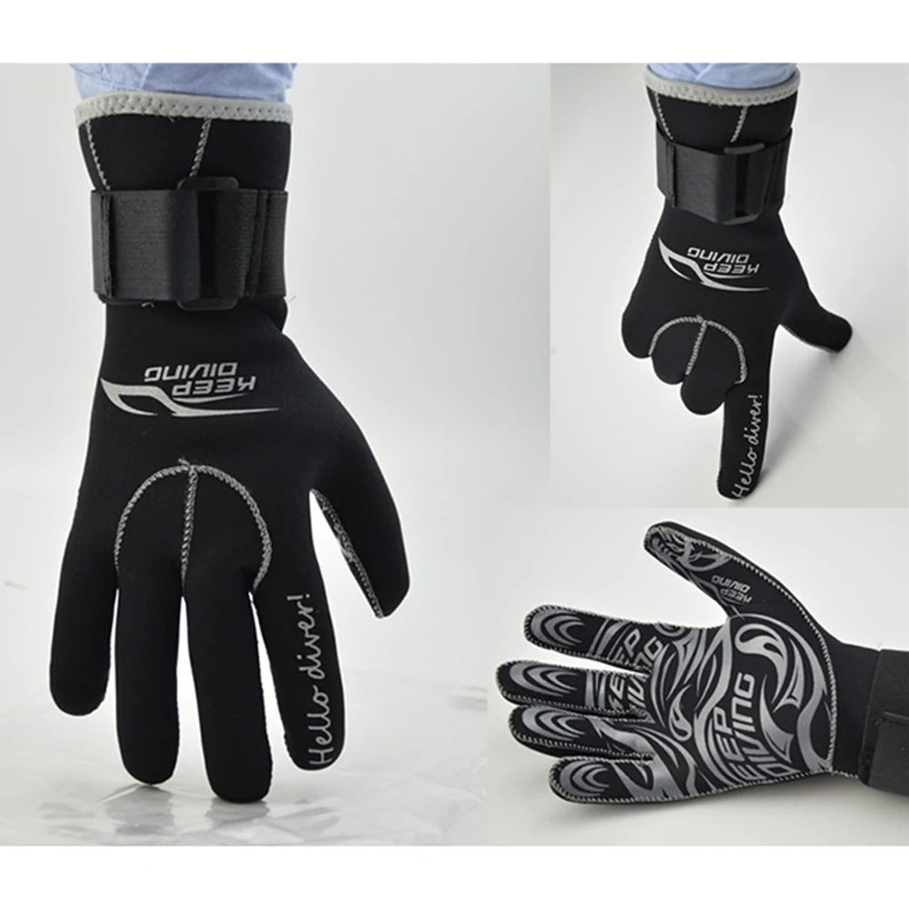 3mm Neoprene Diving Gloves Keep Warm Scuba Diving Gloves Unisex Winter Fishing Gloves for Spearfishing Rafting Kayaking Paddling 6