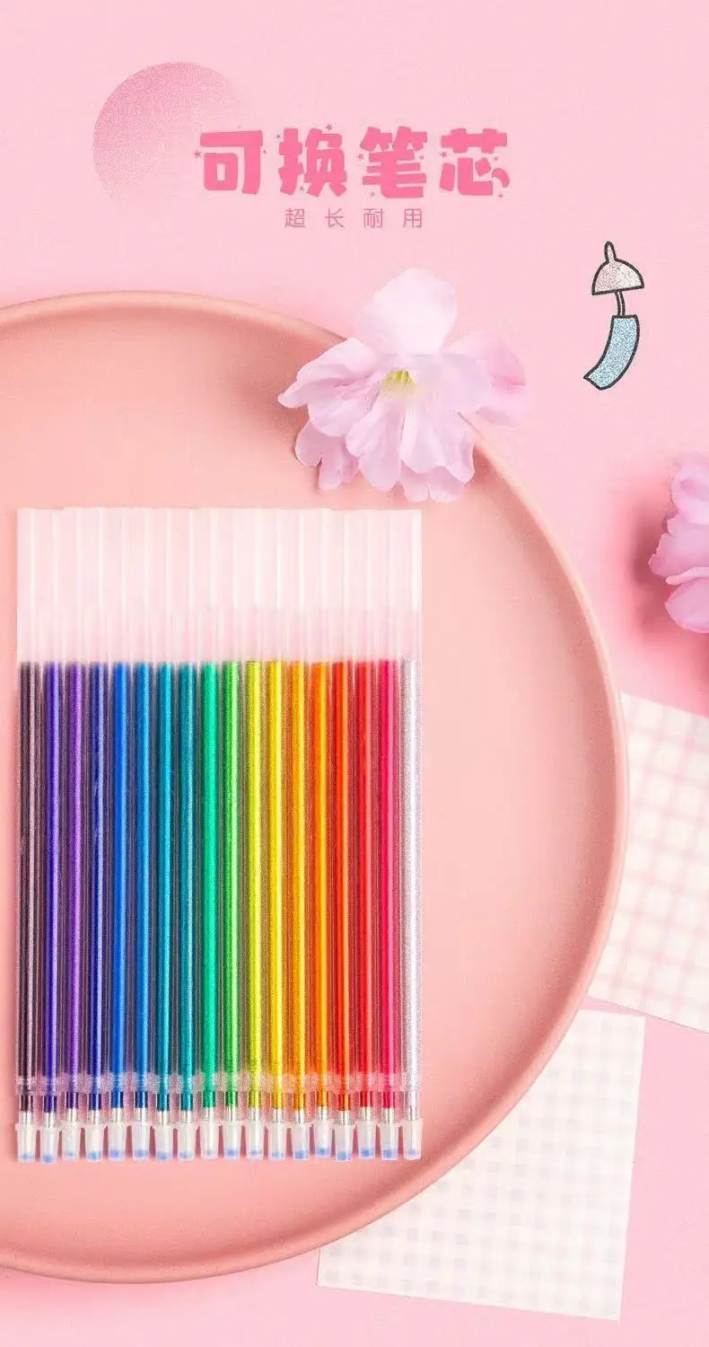 Farbiger Glitzer-Gelstift, 1,0 mm, Metallspitze für Papier, Karton, Tagebuch, Zeichnen, Markieren, Färben – DIY-Kunstbedarf in verschiedenen Farben – Detail 16
