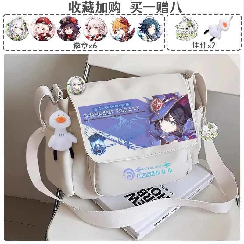 

Anime Cos Lumine Venti Xiao Xaingling Nahida Etc. Game All Kinds of Cartoon Printed Hand Canvas Study Bag Gift