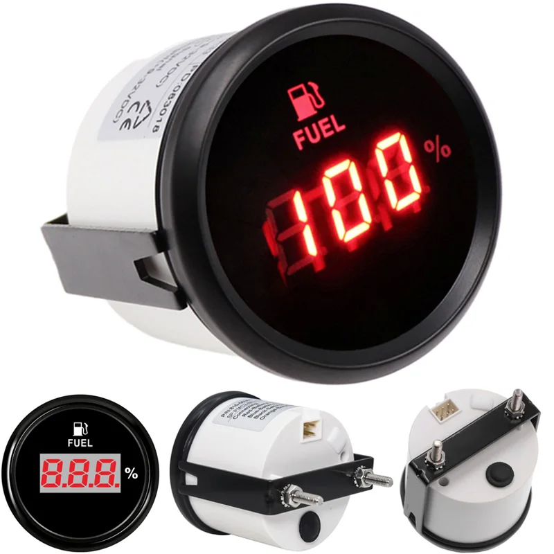 1pc Brand New 52mm Digital Fuel Level Gauges Auto Fuel Level Meters 9
