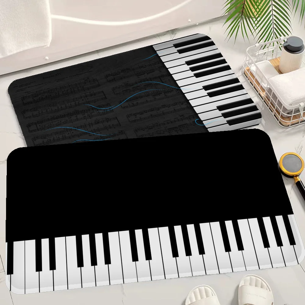 Piano Key Music Kitchen Mat Cheaper Anti-slip Modern Living Room Balcony Printed Modern Home Decor 6
