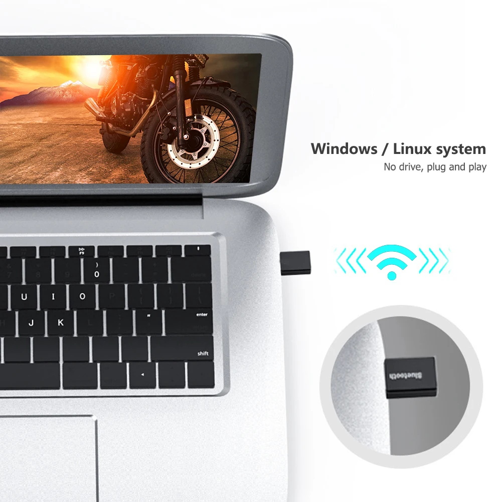 무선 음악 어댑터 USB 블루투스 호환 5.0 PC 컴퓨터용 오디오 송신기 오디오 잭 어댑터 오디오 주파수 플러그