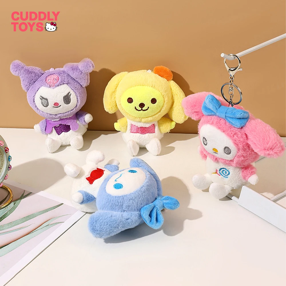 Kuromi Plush Pendant Cartoon Cinnamoroll Melody Keychain Soft Pp Cartoon Cute Bag Decor Sanrio Plush Pendant for Children Gifts