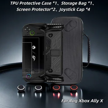 Per ROG Xbox Ally X Kit di accessori 4 in 1 con custodia protettiva Protezione per lo schermo Borsa per il trasporto Tappo per joystick