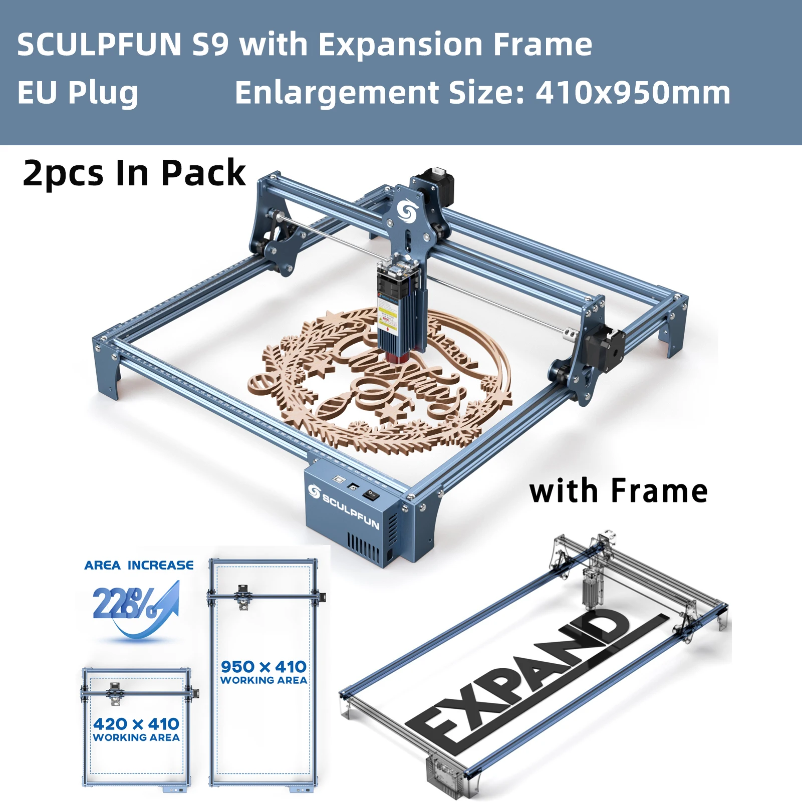 SCULPFUN S6/S6pro/S9 Engraving Area Expansion Kit Quick Assembly