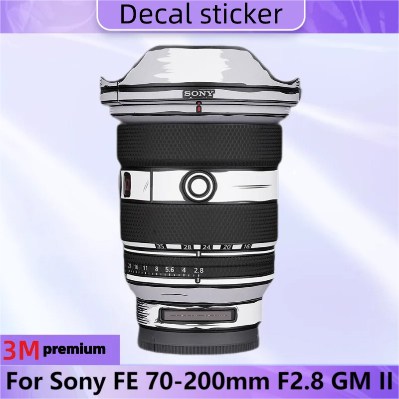Decalcomania Della Pelle Per Sony Fe 70-200Mm F2.8 Gm Ii Adesivo Per Obiettivo Della Fotocamera Rivestimento In Pellicola Avvolgente In Vinile Sel7020
