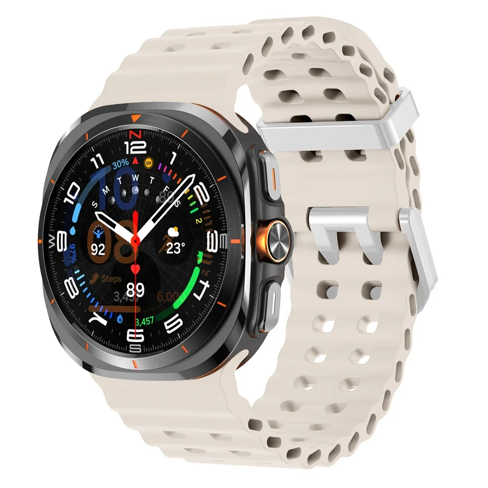Marine Band Silicone Strap Bracelet for Galaxy Watch Ultra 47mm - Premium Sports Watchband Accessory