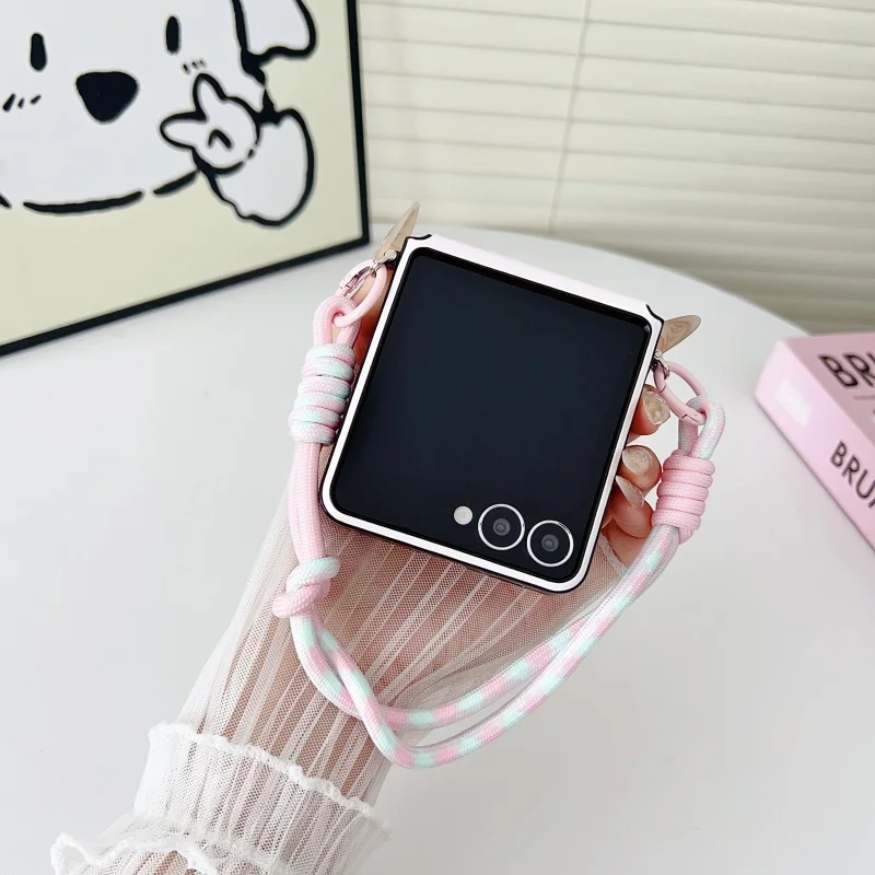 Cute Cartoon Puppy Pattern Magnetic Phone Case with Lanyard - Shockproof Back Cover