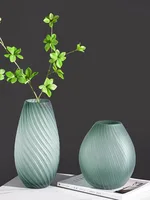 Luxury High-End Large Vase Floor Decoration Living Room Flower Arrangement 2021 New High-End Restaurant Glass Decoration 1