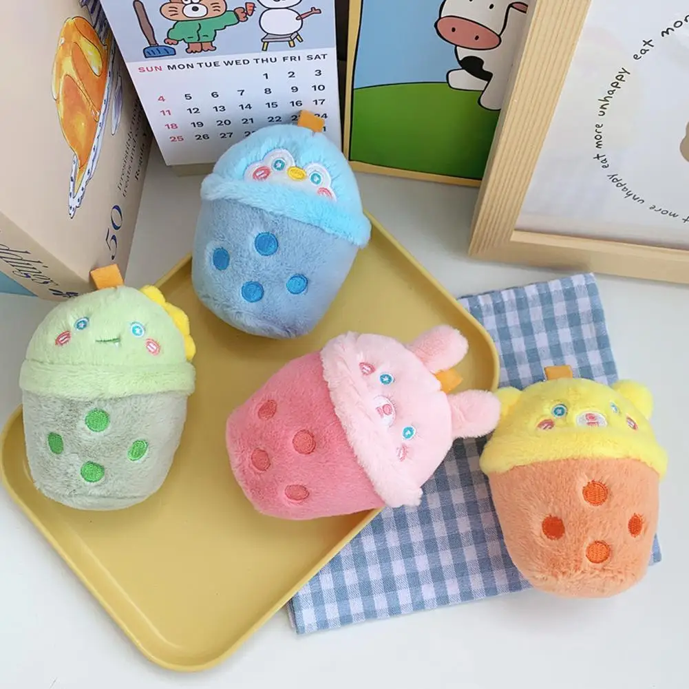 Milk Tea Cup Doll Adorable Milk Tea Cup Plush Dolls Soft Fluffy Stuffed Theme Shoulder Bags for School or Playtime Milk Tea Cup kawaii bubble tea plush toy stuffed food milk tea big size soft plushie fruit tea cup pillow cushion kids toys birthday gift