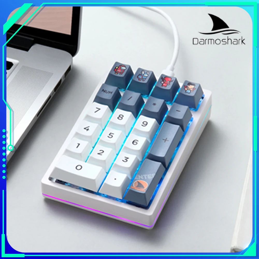 

Darmoshark K3QMK Mini Keyboard Support QMK Numpad Hot Swap RGB 21Keys Mechanical Keyboard Ergonomics Pc Gamer Accessories Office