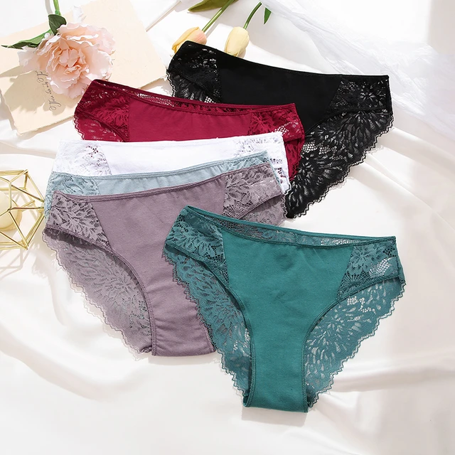 3PCS/Set Women Sexy Lace Panties Heart Hollow Out High Waist Underwear  Ladies Briefs Comfort Transparent Women Lingerie S-XL - AliExpress