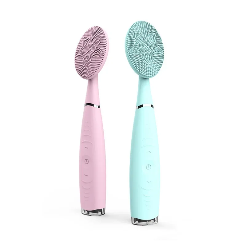 

Electric Sonic Facial Cleaning Brushes Silicone Face Massager Lift Cleanshing Tool Blackhead Remover Brush for Dropshipping