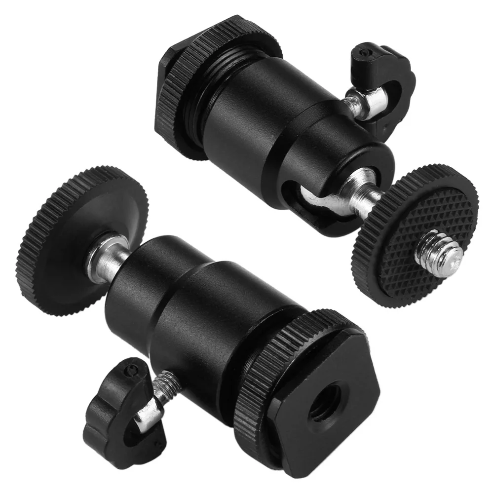 Camera Accessories 1/4 Hot Shoe Adapter Cradle Ball Head with Lock for Camera Tripod LED Light Flash Bracket Holder Mount