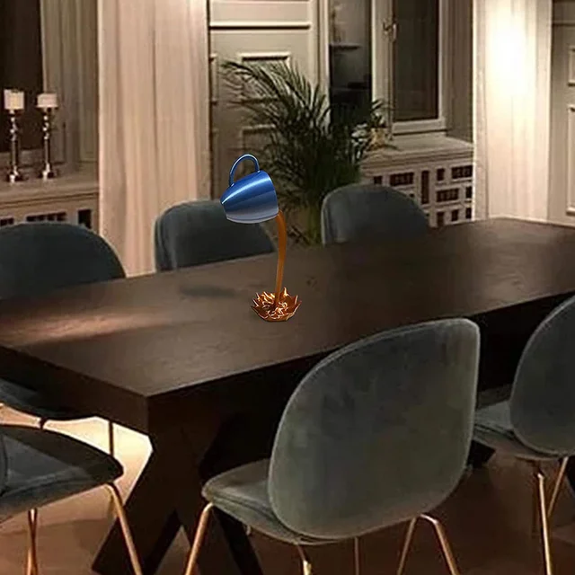 Konyhai Lakberendezés Gyanta Szobrok Úszó Kávéscsésze Művészet Szobor Kézművesek Öntözés Mágia Öntés Folyékony Splash Kávé Bögre - Image 5