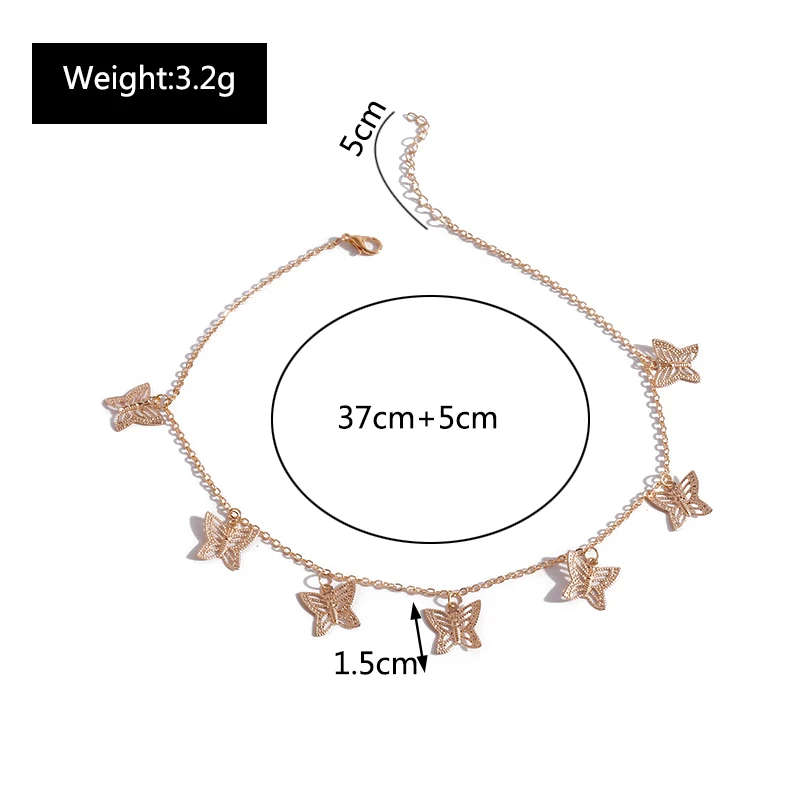 Aihua Nette Kleine Schmetterling Choker Halskette Für Frauen Gold Farbe Schmetterling Hals Kragen Kurze Ketten Glänzende Weibliche Schmuck – Detail 19
