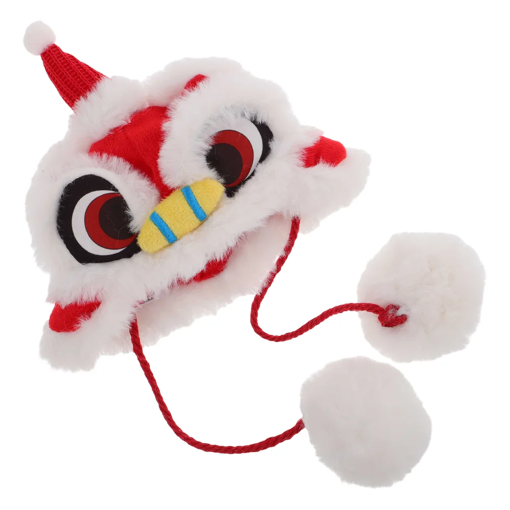 

Pet Hat Gifts Dog Cosplay Puppy Cute Accessories Clothing Dress Headdress Flannel Chinese New Year Cap Headgear