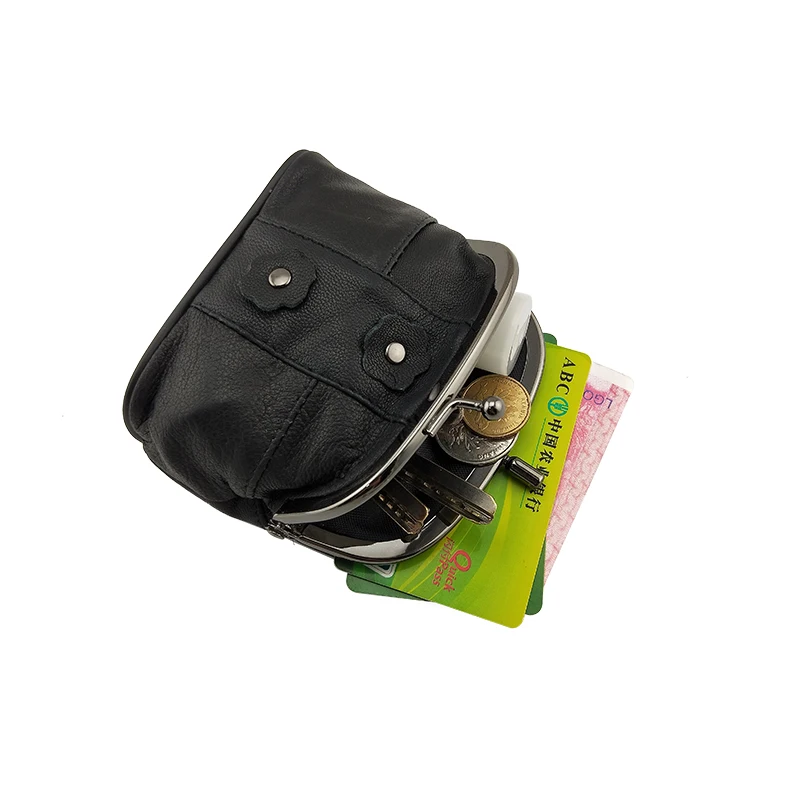 BELLO TUTTI New Leather Coin Purse Women Small Wallets Original Genuine Sheepskin Change Purse Card Holder Coin Wallet