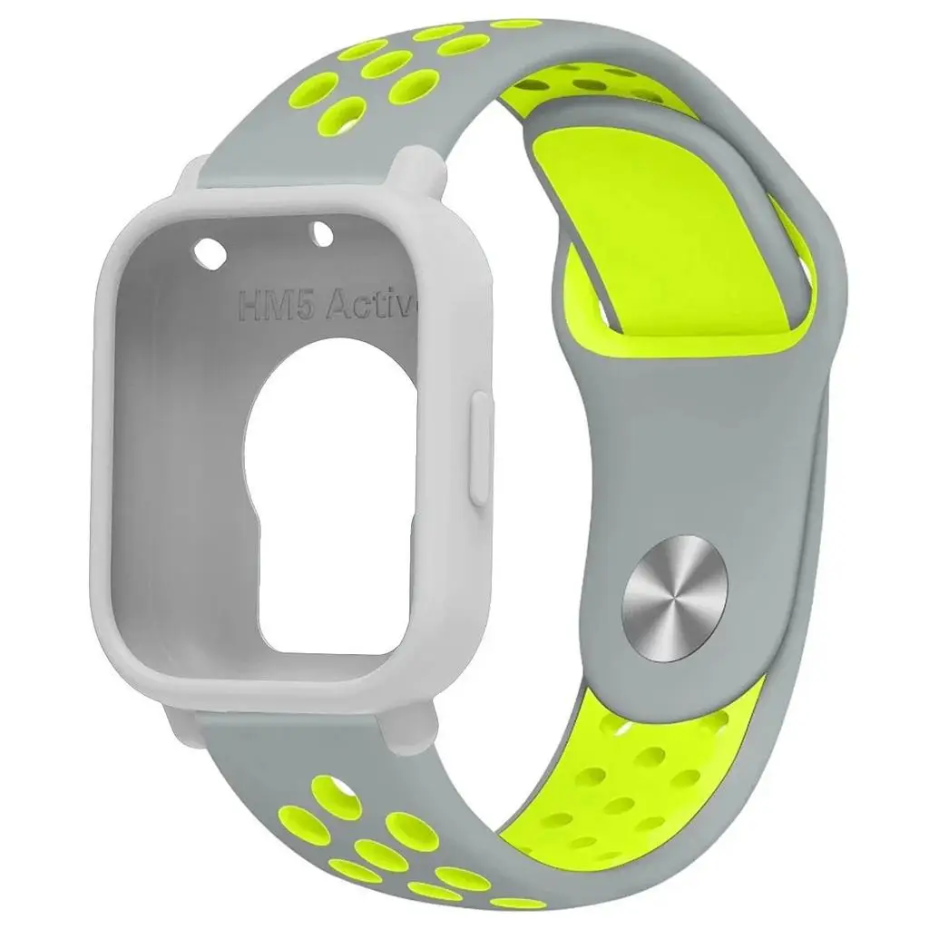 Two-Tone Breathable Sports Silicone Band with Soft Hollow Protector