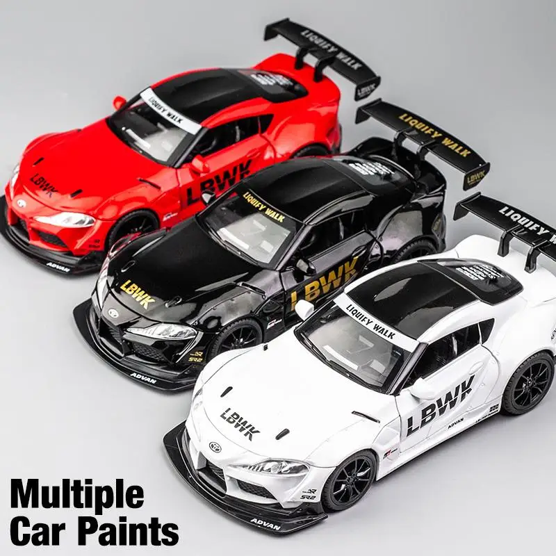 Modèle Réduit Toyota Supra A90 1:18 - Alliage Diecast - Portes Ouvrantes - Marque WELL - Neuf