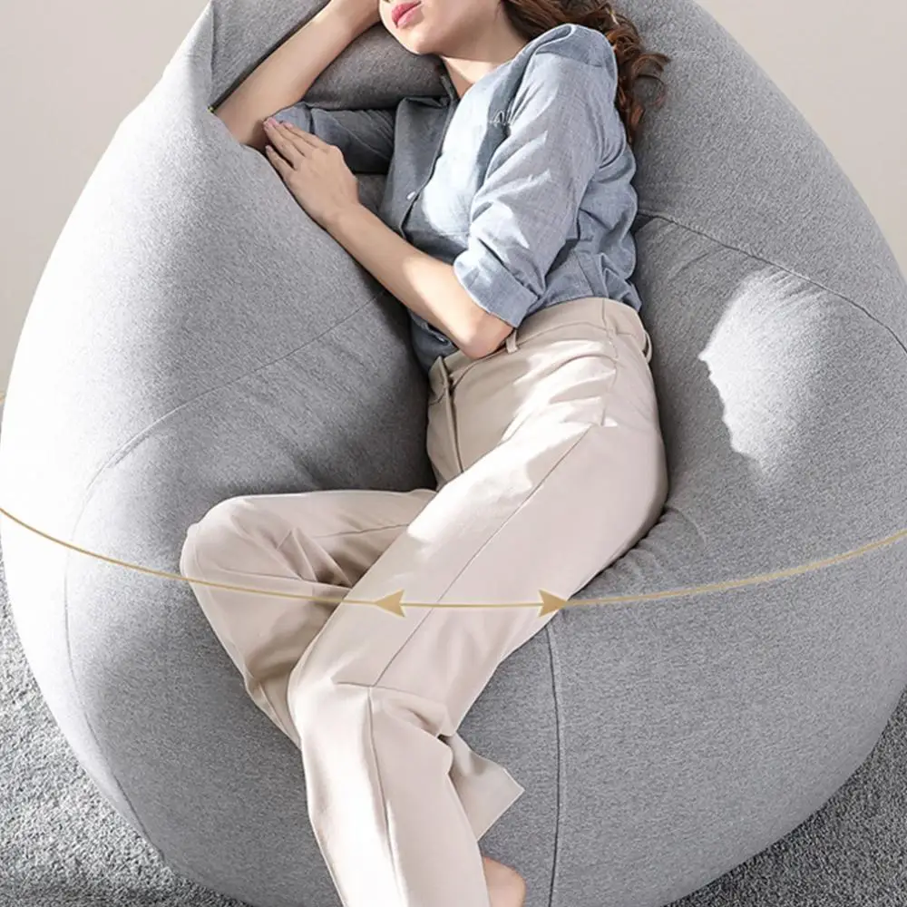 Lazy Lounger Bean Bag Sack Chair Sofa Bean Bag Soft Chair Cushion Dust-proof Extra Large Cover Home Bed