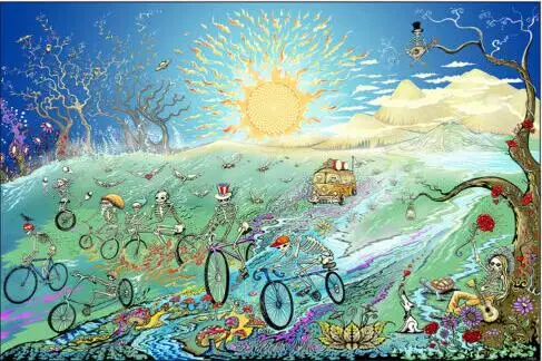 Grateful Dead - Summer Tour - Mike Dubois Art Silk Poster Pittura Decorativa 24X36 Pollici
