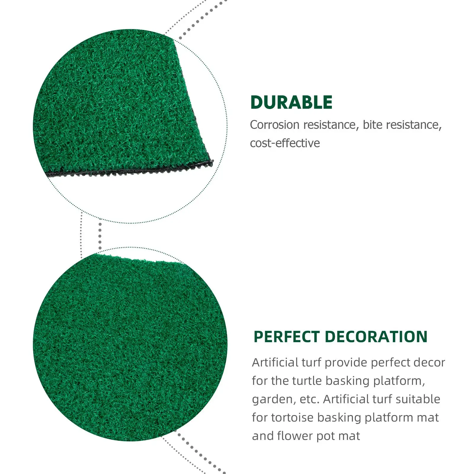 Artificial Grass Turf Mat 30X30cm Fish Tank DecorTurtle Resin Lawn Basking Platform Home Landscaping Pet Supplies 5