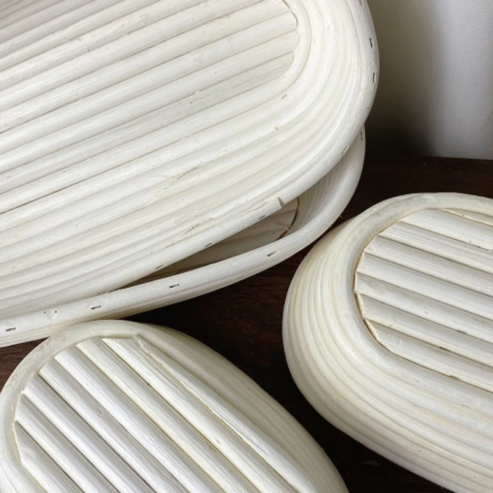 Oval Banneton Set for Professional and Home Bakers - Sourdough Bread Proofing Baskets