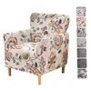 Tub Chair Cover Soft Spandex Printed Club Armchair Slipcovers for Living Room Elastic Single Sofa Covers Home Bar Counter Hotel 1