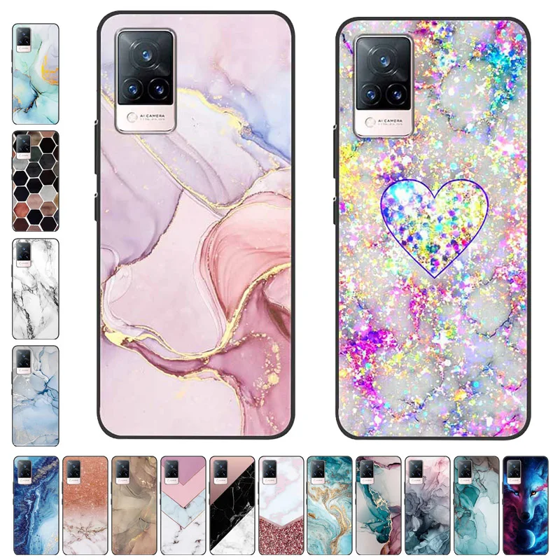 Per Vivo V21 5G Custodia New Fashion Marble Silicon Soft Tpu Cover Posteriore Per Vivo V21E 4G 5G V21 V 21 Custodie Per Telefoni Vivo V21 V21E Capa