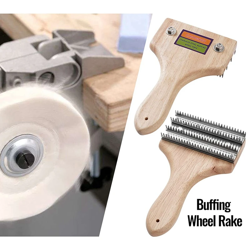 7-3/4 Inch Polishing Buff Wheel Rake For Removing Residual Compounds Metal From Buffing Wheels
