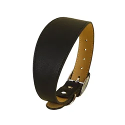 Deluxe Adjustable PU Pet Collar - Enhanced Durability for Outdoor Training of Medium and Large Dogs (Black)
