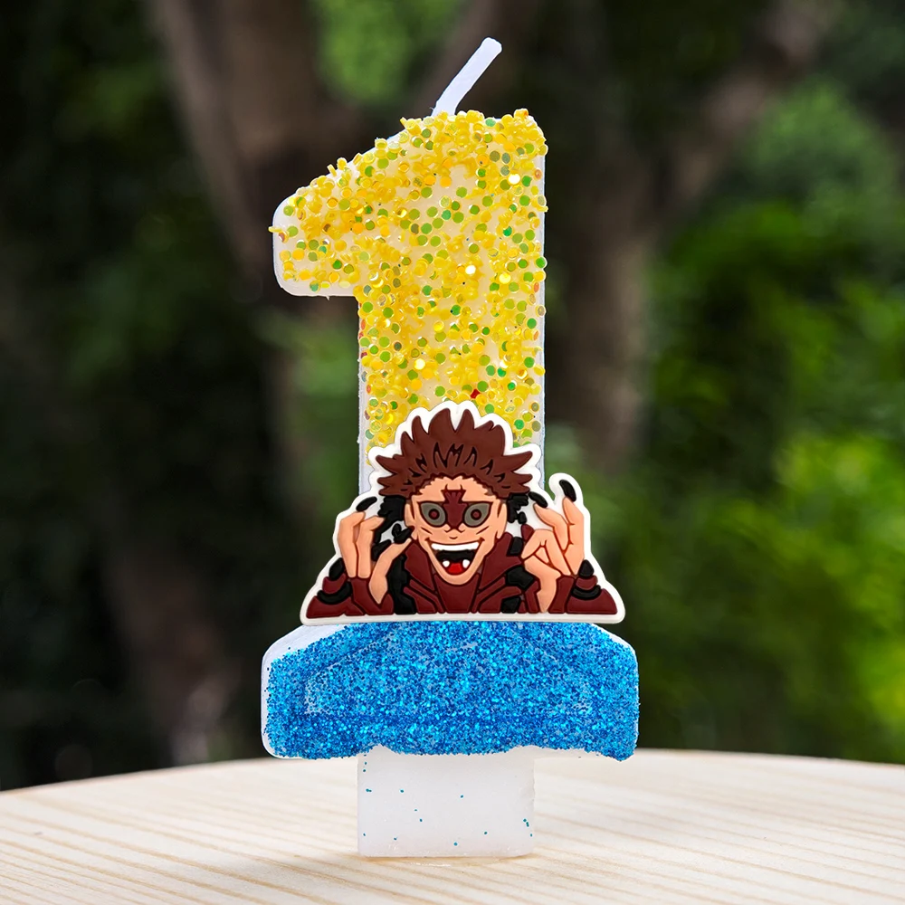 Anime Jujutsu Kaisen Themen-Kerze Nummer 0-9 Geburtstagstortenkerze Dekoration Geburtstagsparty Tortendekoration Baby-Shower Spielzeug Geschenke – Detail 33
