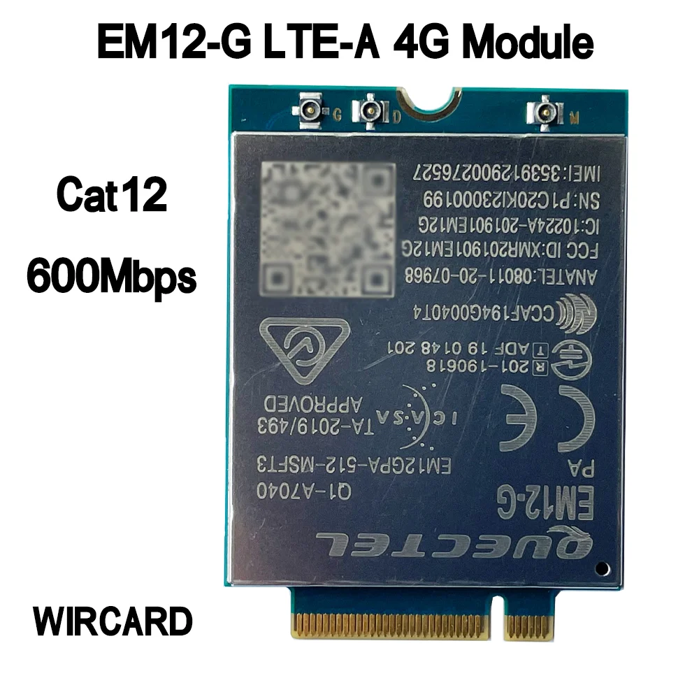 

Quectel EM12-G EM12 LTE-A Cat12 module LTE-FDDB1/B2/B3/B4/B5/B7/B8/B9/B12/B13/B14/B17/B18/B19/B20/B21B25/B26/b28/B29/B30/B32/B66