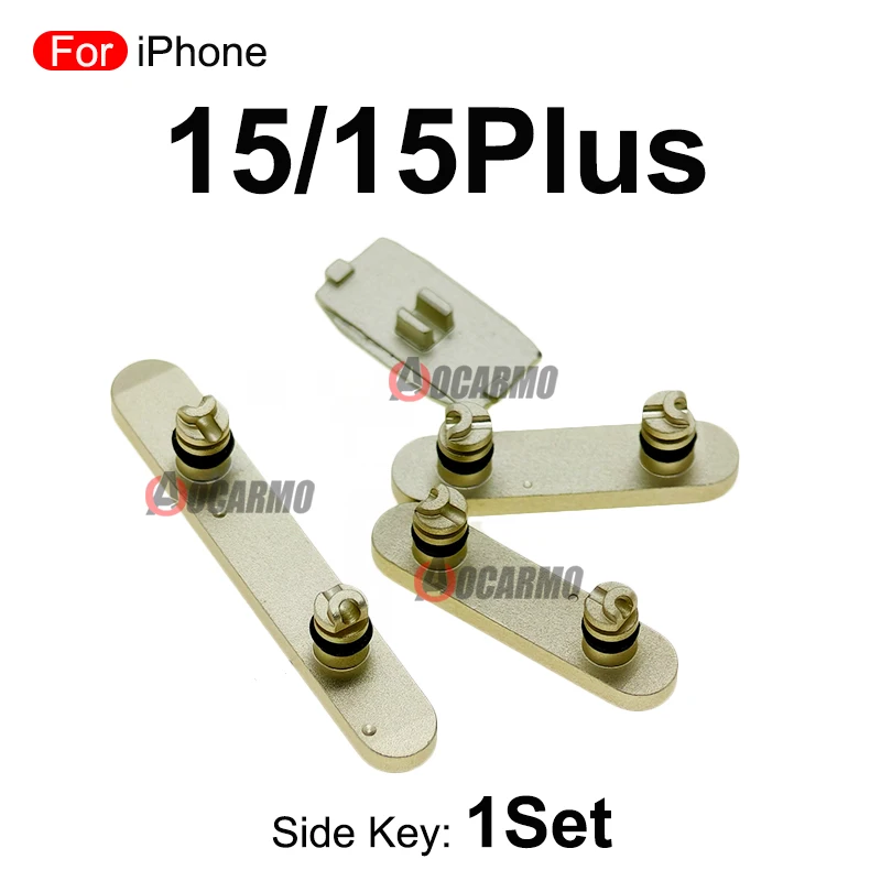1Set Side Key Power Volume Buttons Black Yellow Pink Blue Green Replacement Parts For iPhone 15 15Plus