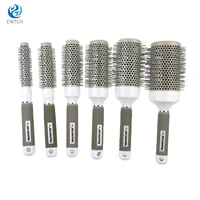 6Sizes Hair Styling Brush Nylon Comb Cylinder Curly Hair Rolling Comb Thermal Aluminum Tube Round Barrel Hair Comb Curly Tool 1