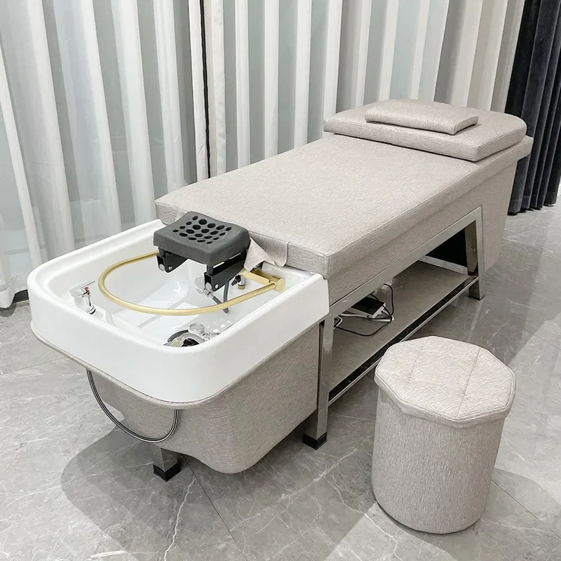 

Silla de champú para cabezal ducha, estilista cabello, circulación agua, cama lavado,