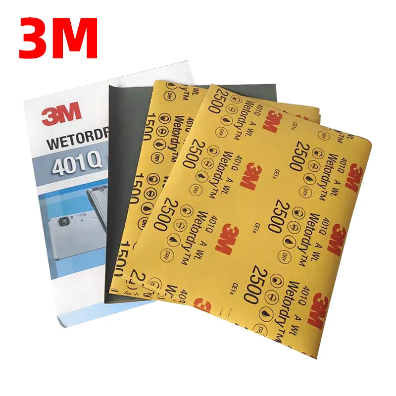 P1500/ 2000 / 2500 3M 401Q Beauty polishing wiper papercar paint scratch repair paint polishing sandpaper 227x280mm sanding discs,sandpaper set,polish sand paper,sandpaper tools,mini sandpaper kit,sander pads