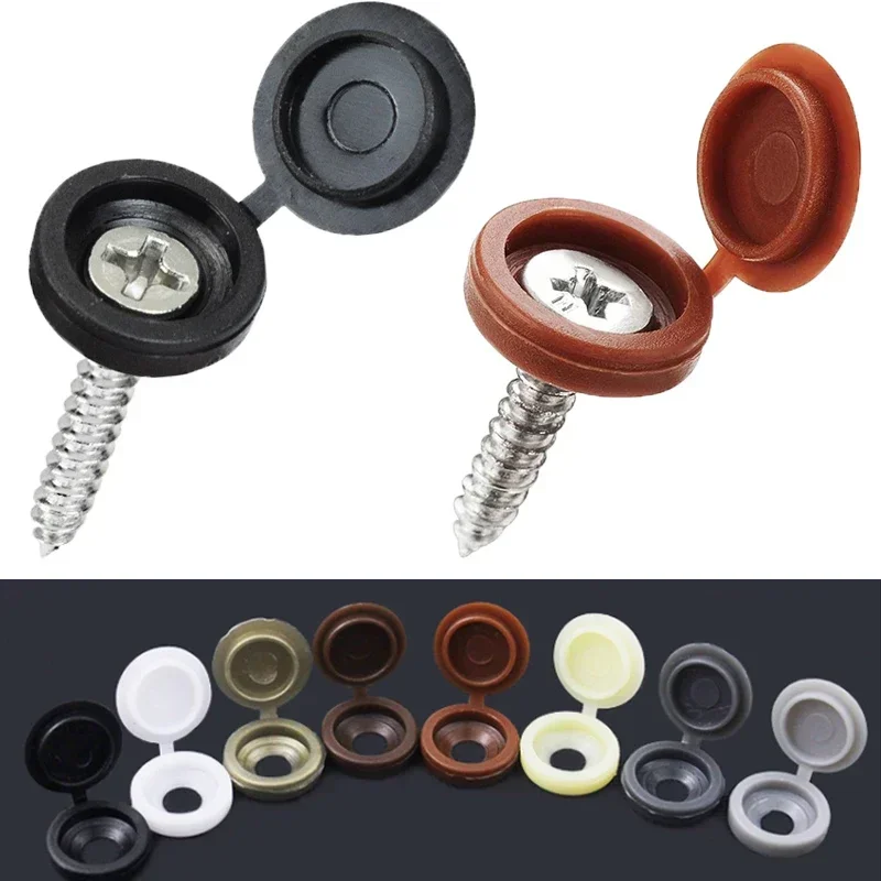 

Screw Cover Cap White Black Grey Plastic One-piece Screw Cap Cover Nail Nuts Bolts Decorative Cover Screw Folding Ugly Covers