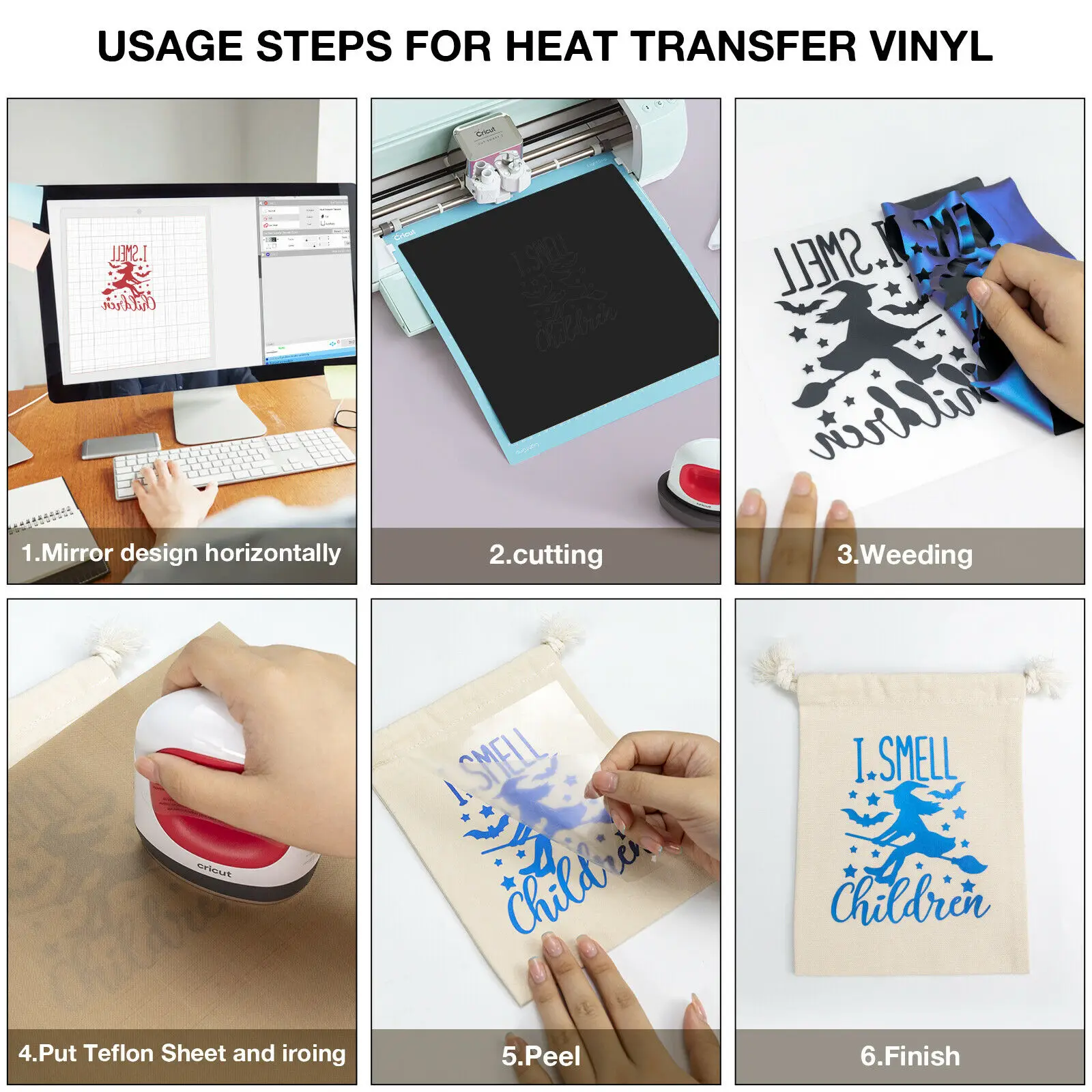 HTVRONT Clear HTV Vinyl for Sublimation, Just Customize Your Own Color!