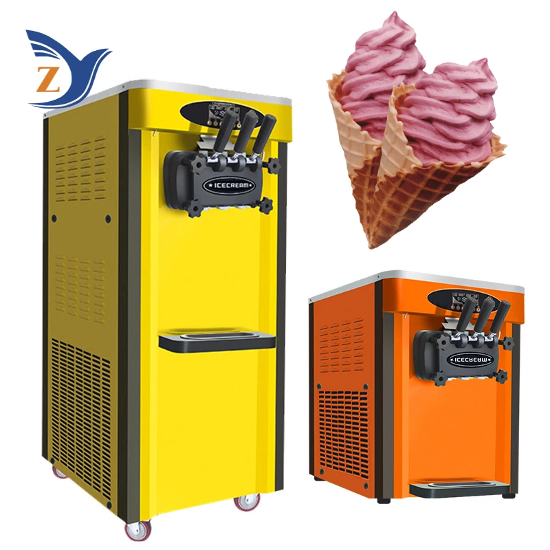 Ice Cream Making Machine ZY-25C Stainless Steel 2000W Desktop Type Small Automatic Home Commercial Double Storage Cylinder 3
