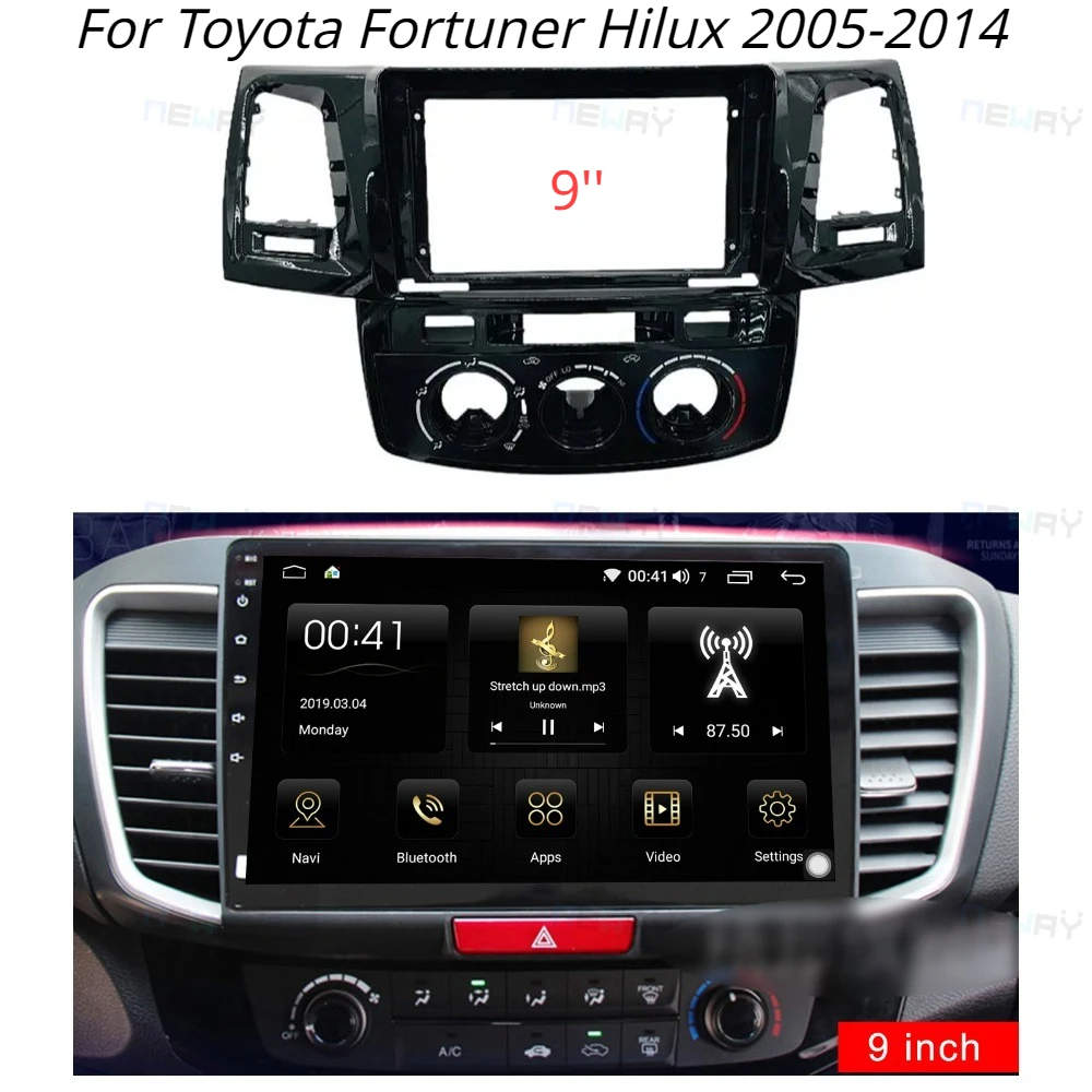 

Адаптер для автомобильного аудио DVD плеера, монтажная рамка для Toyota Fortuner Hilux 2005-2014, монтажный комплект