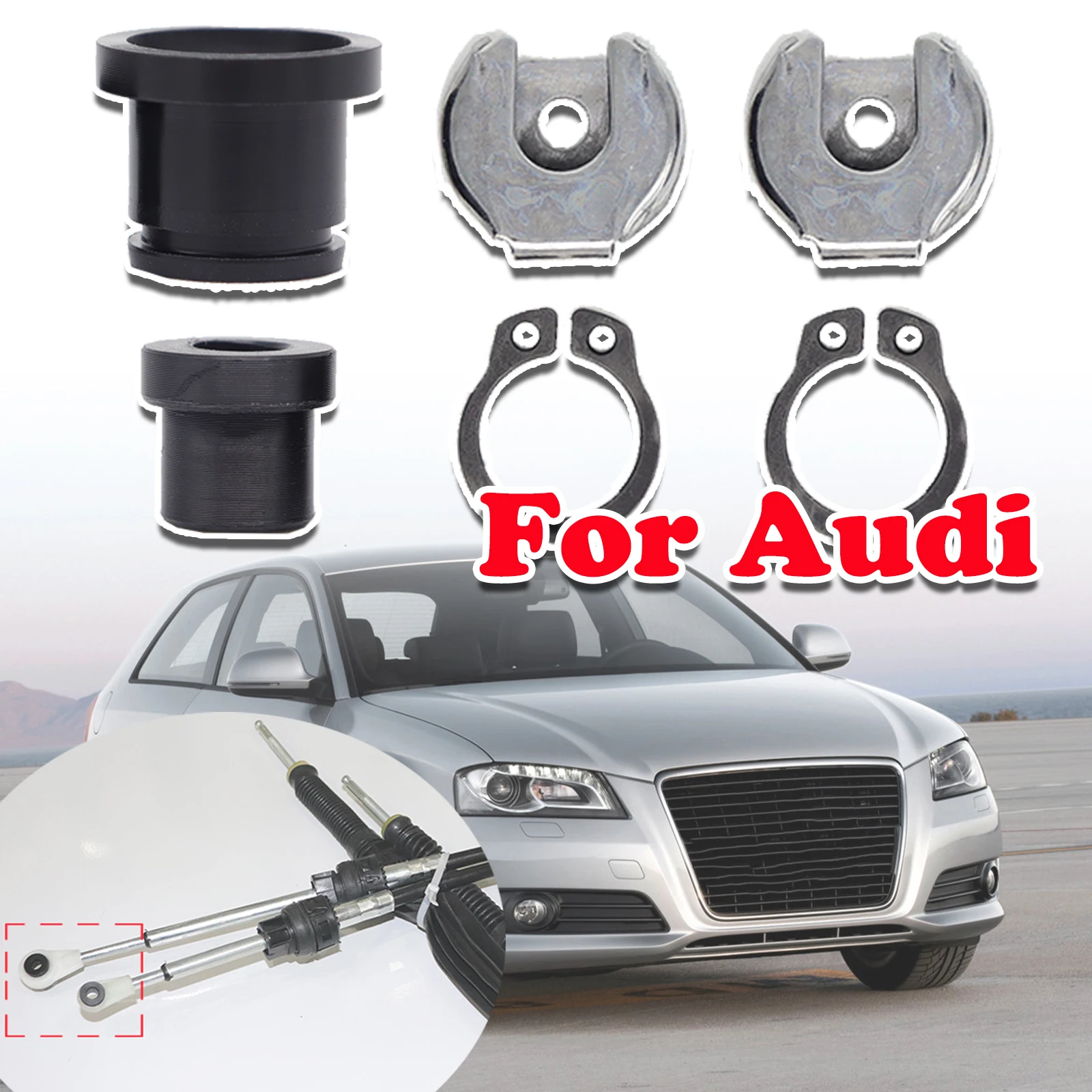 For Audi A1 8X A2 8Z A3 8L 8P TT 8N 8J Upgrade Manual Shift Cable Bushing Gear Selector Lever Linkage Pivot 1K0711265 1K0711266B