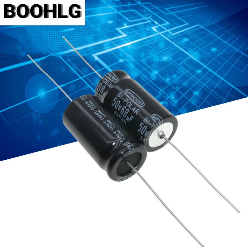 5PCS original unicon midrange frequency division BP axial non-polar electrolytic capacitor 50v 68uf 16X31mm