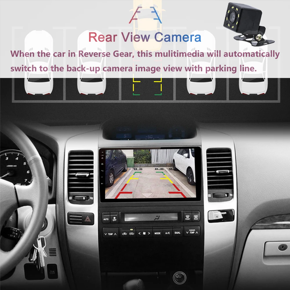 Ÿ  ũ  120 LC120 GPS ڵ  Ƽ̵  ÷̾ Autoradio ȵ̵ ׺̼ GX470 DVD 2din  DSP 4G