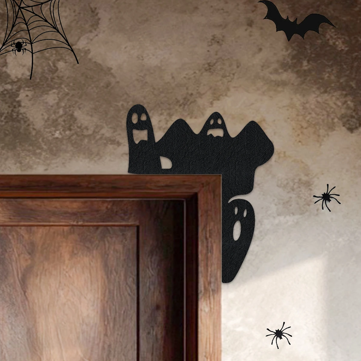 3 pieces,Halloween Decor Non-woven fabric door corner sticker set decorative hanging ornaments