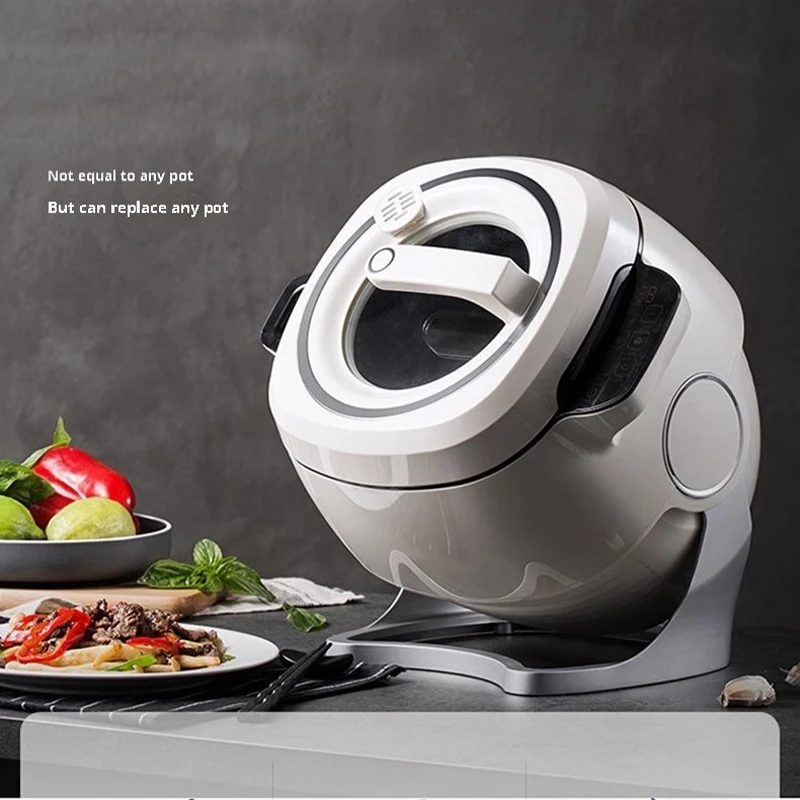 Automatic Drum Cooking Machine 2000W Multi-Function Intelligent Frying Pan 6L 220V Home-use Commercial