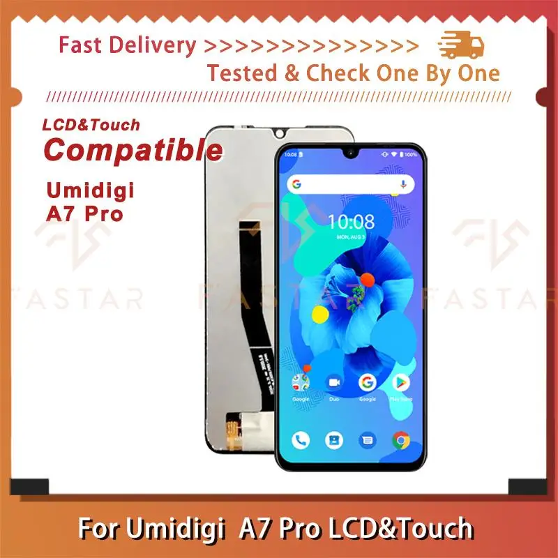 

6.3" Tested For Umidigi A7 Pro LCD Display Touch Digitizer Assembly Replacement Repair mobile phone Screen umidigi A7PRO lcd