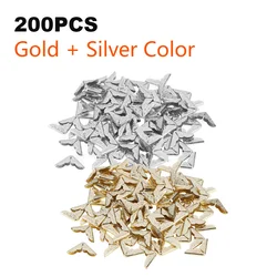 Metal Corner Protectors for Scrapbooks, Photo Albums, and More - Pack of 100-300 (200pcs Mixed)